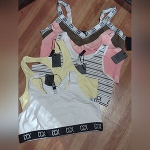 5 City Chic CCX Brand Wire-free Bralettes Size XL